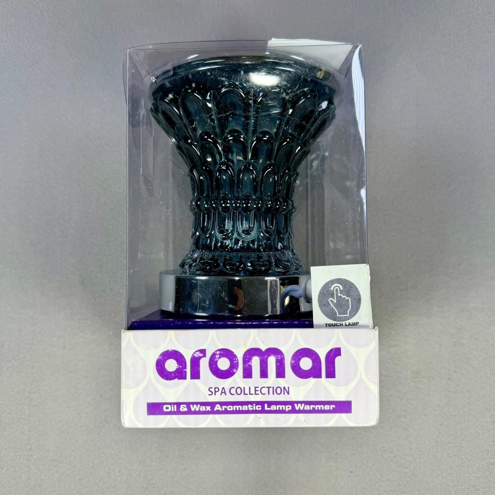 Aromar Spa Blue Purple Glass Touch Lamp Warmer‎ Electric Wax Melt Home Fragrance